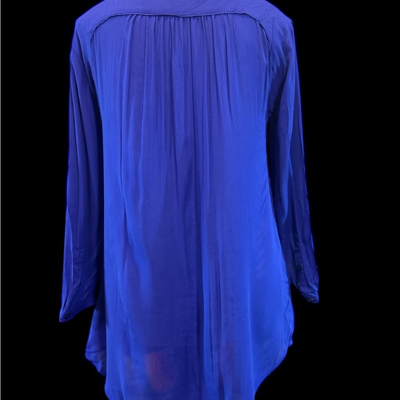 Maeve by Anthropology Elegant Blue Women's Top with Lace Detailing - Picture 3 of 8